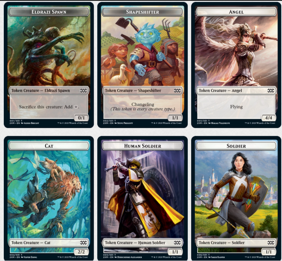 Double Masters Magic: The Gathering Tokens Revealed