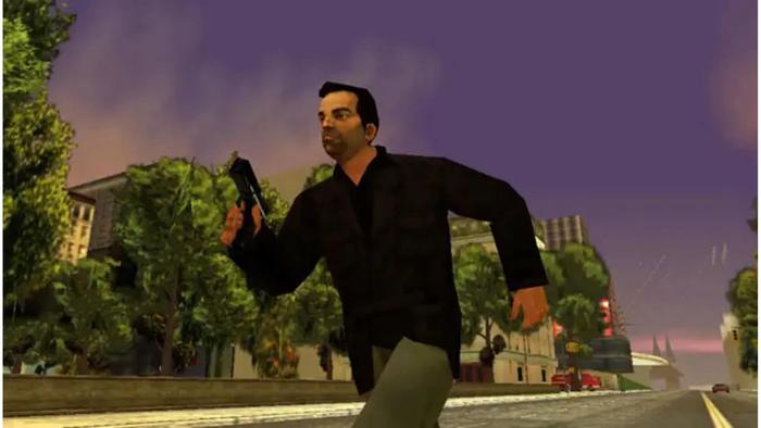 3D character running holding a gun - Toni Cipriani (GTA: Liberty City Stories)