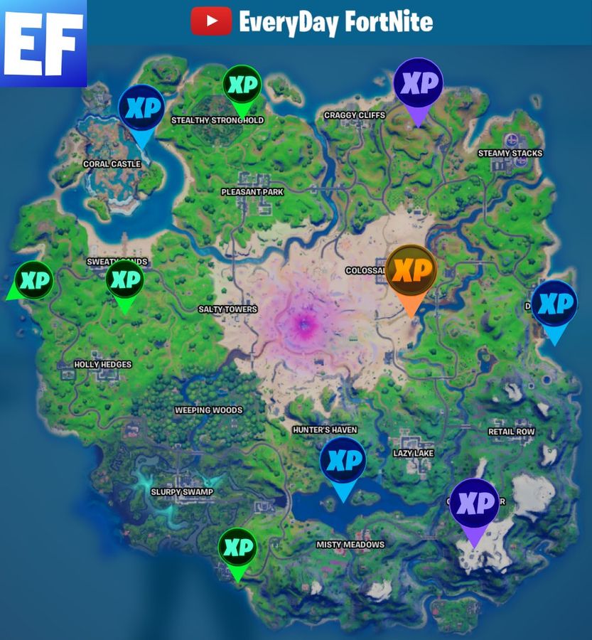 Fortnite Season 5 Week 7 XP Coins Locations: Full Guide, Where To Find ...