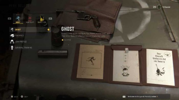 Ghost COD Vanguard Perk