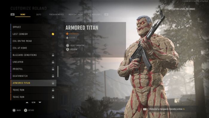 Warzone Vanguard Armoured Titan Operator Skin