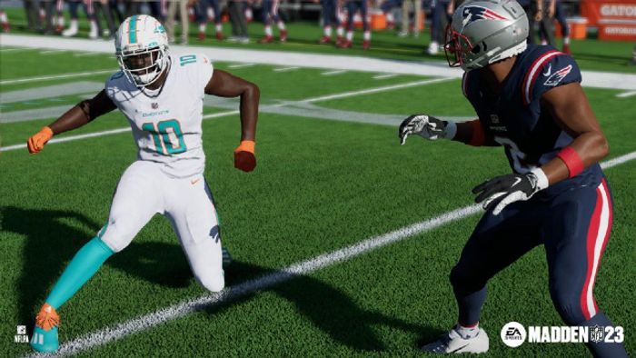 Image showing two NFL players in Madden 23