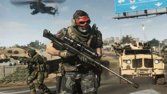 Warzone 2 player holding sniper rifle