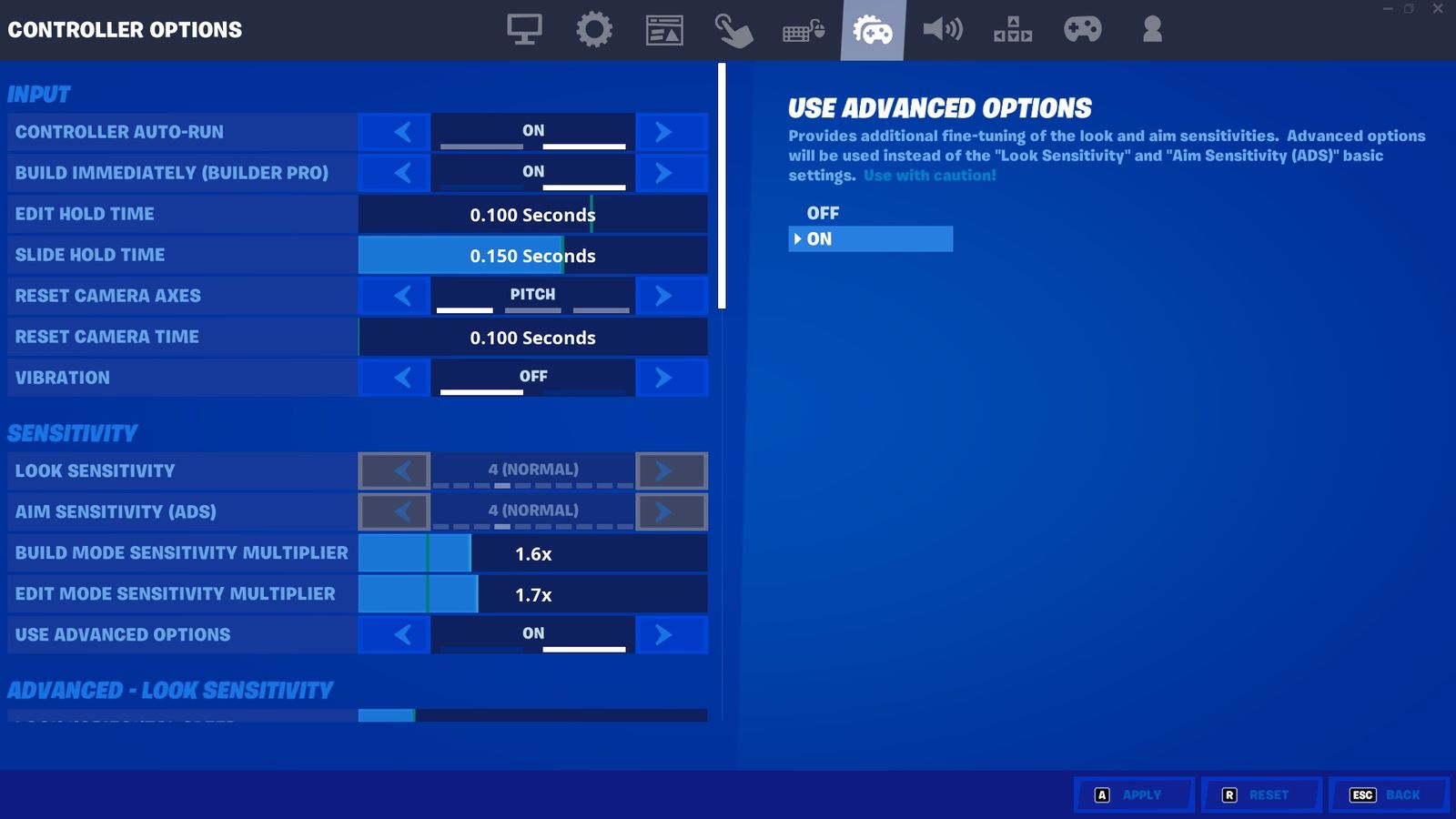 Best Fortnite controller settings