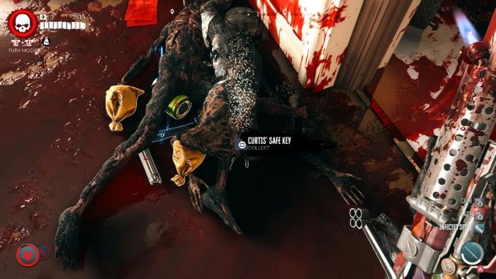 Screenshot showing Dead Island 2 Curtis' Safe Key on ground