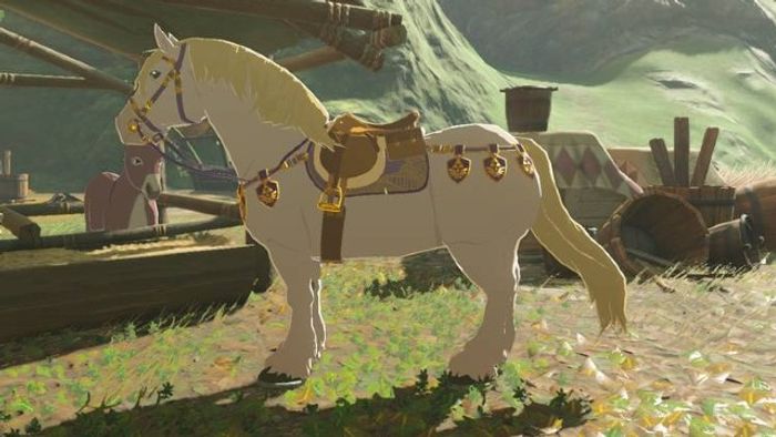 Screenshot of the Giant White Stallion in The Legend of Zelda Tears of the Kingdom