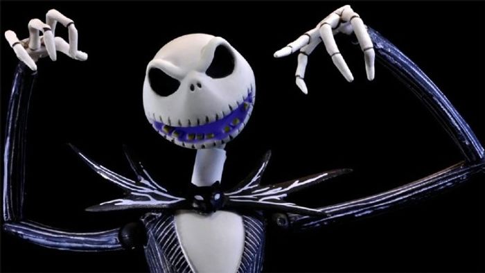 Jack Skellington on black background