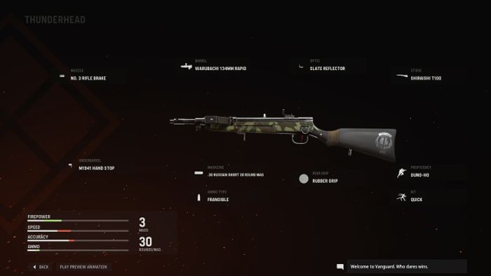 Thunderhead Type 100 Weapon Blueprint