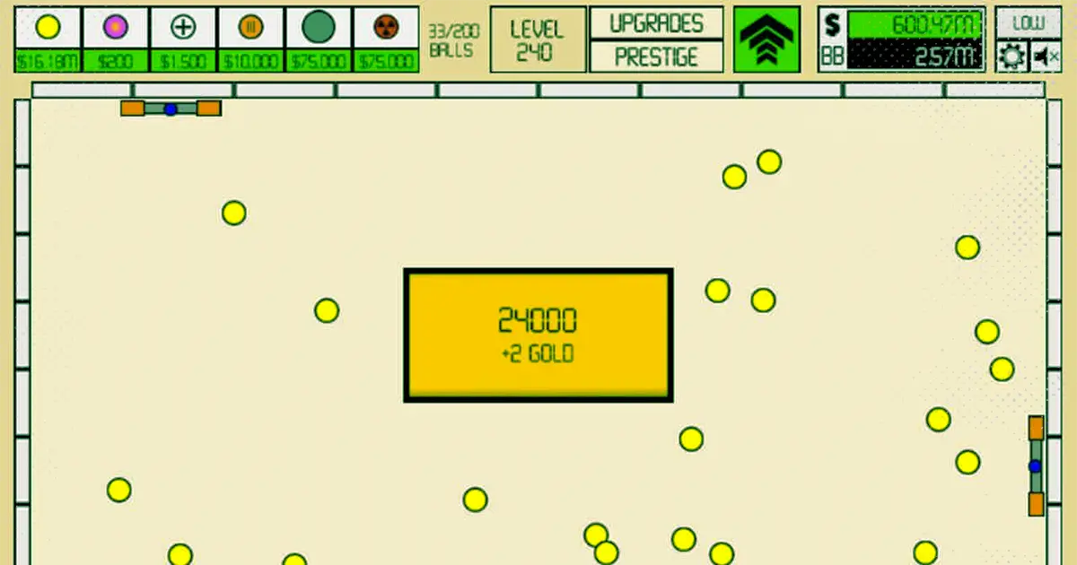 Image of a match in progress in Idle Breakout.