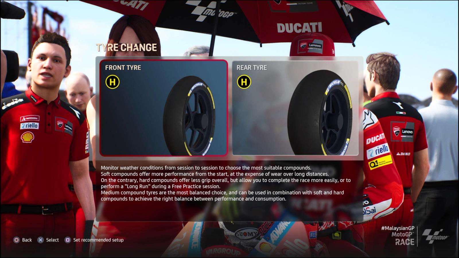 MotoGP 21 Qatar Setup Tyres