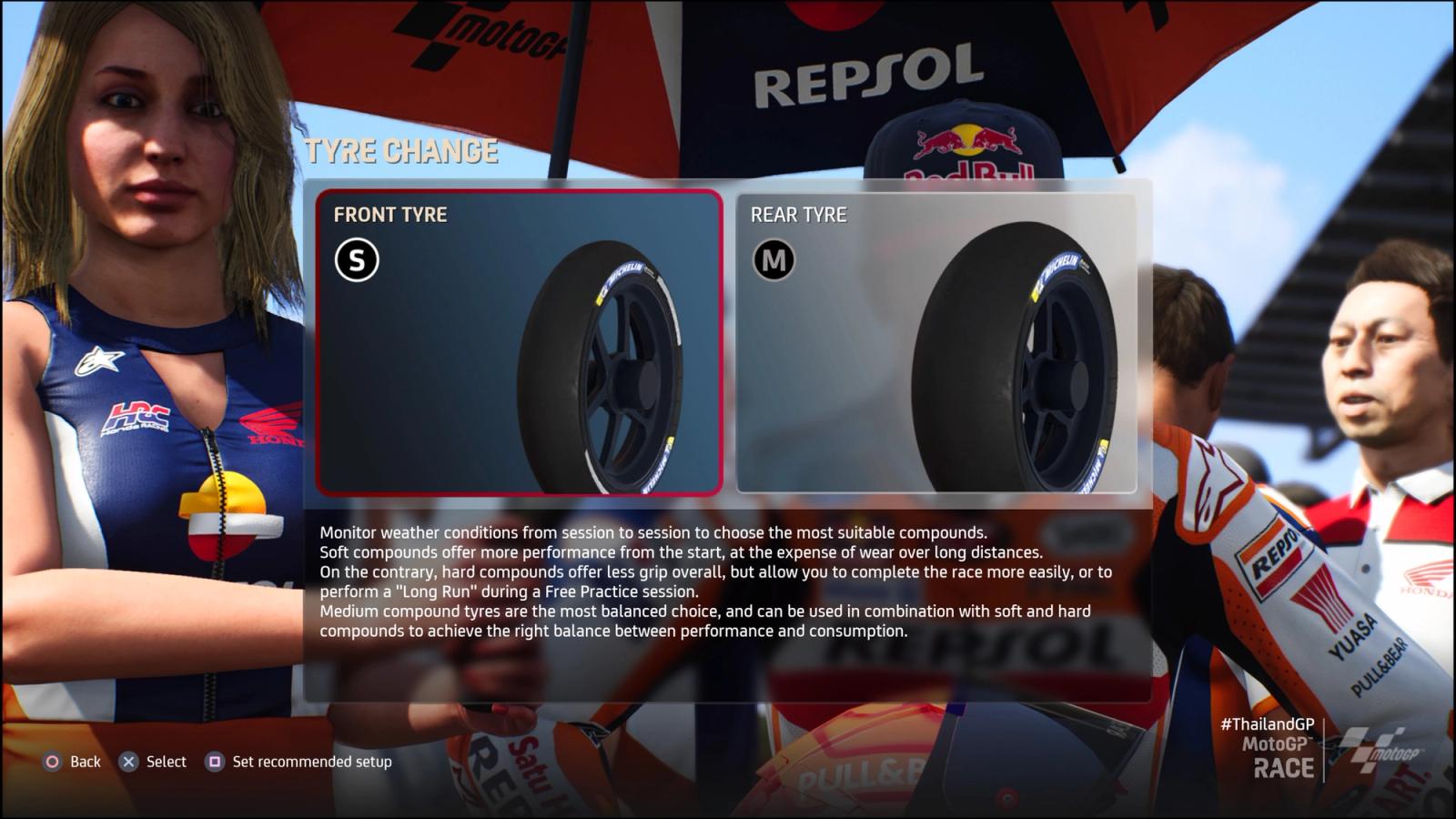 MotoGP 21 Qatar Setup Tyres