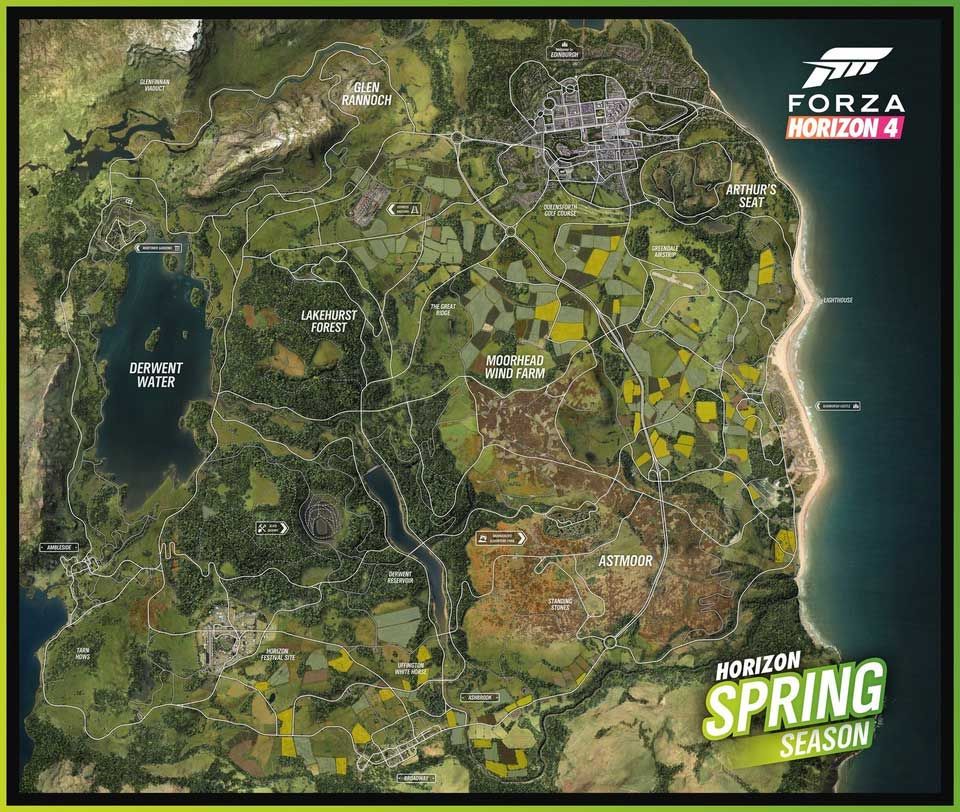 forza horizon 4 map