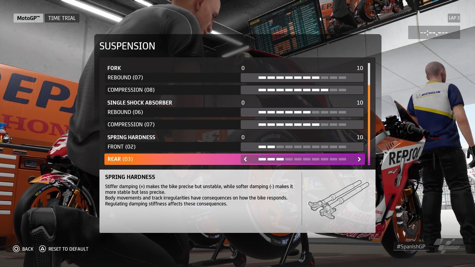 MotoGP™20 Suspension setup Spain 2