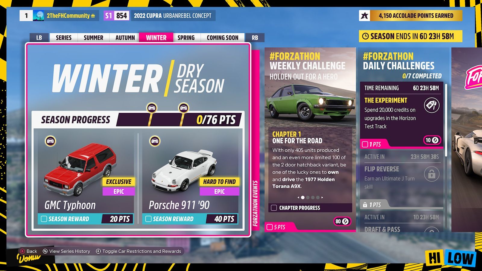 Forza Horizon 5 Upgrade Heroes Winter Festival Playlist