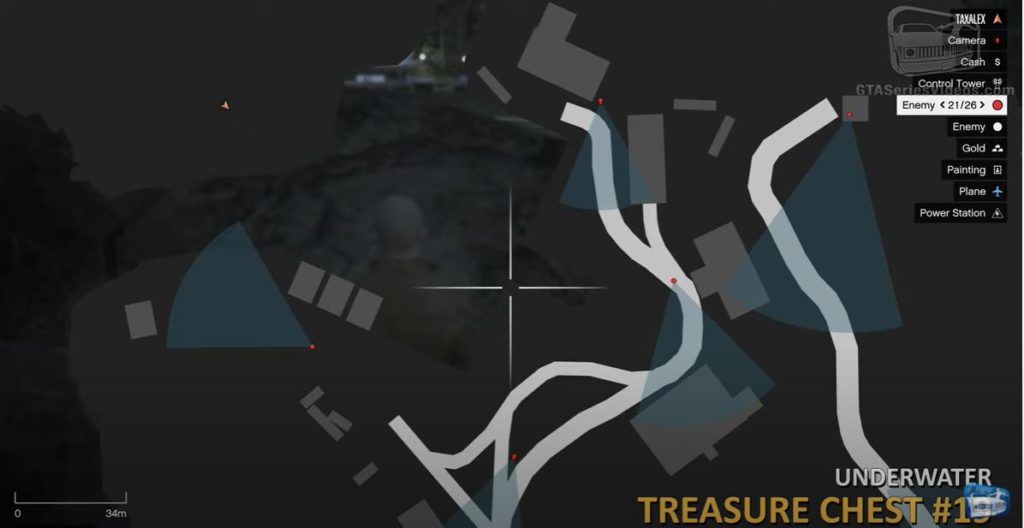 GTA Cayo Perico Treasure Chest 9 Sea Map