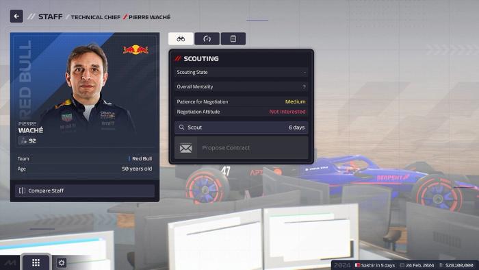 F1 Manager 2024 Pierre Wache