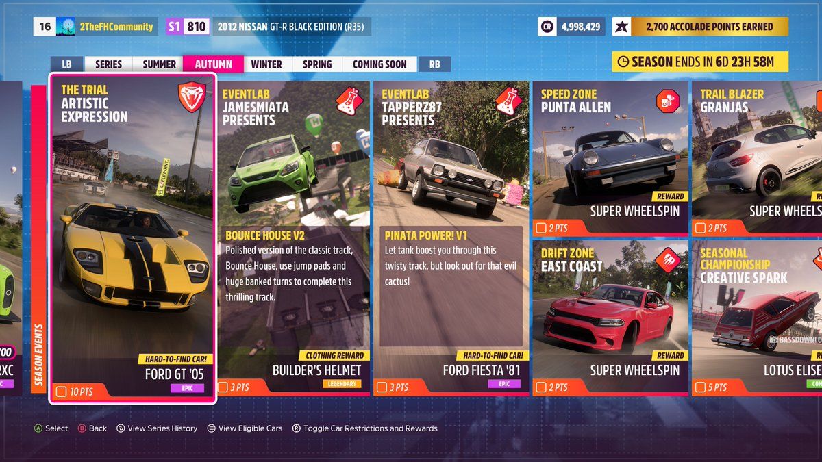 Forza Horizon 5 Series 6 Autumn Forzathon Weekly Challenge