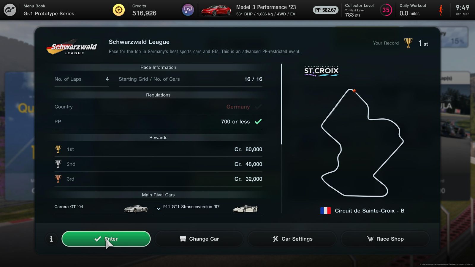 Gran Turismo 7 Weekly Challenges March Week 2 Schwarzwald League