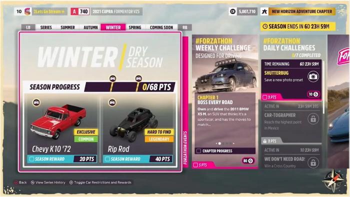 Forza Horizon 5 Explore the Horizon Winter festival playlist