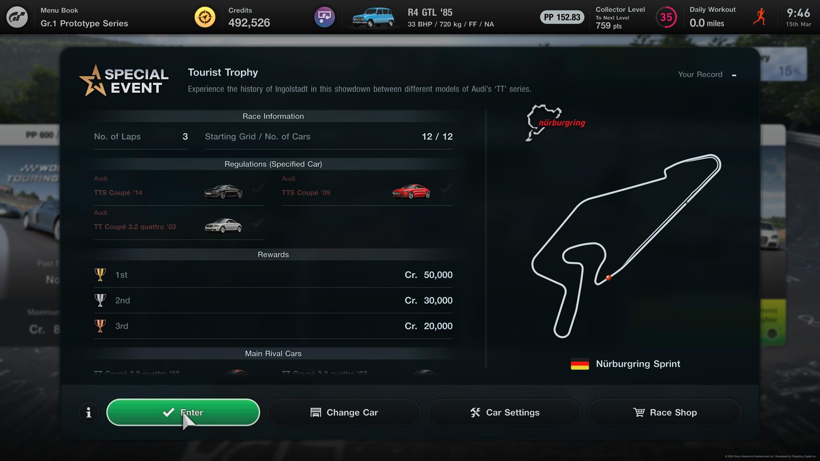 Gran Turismo 7 Weekly Challenges March Week 3 Special Event Tourist Trophy