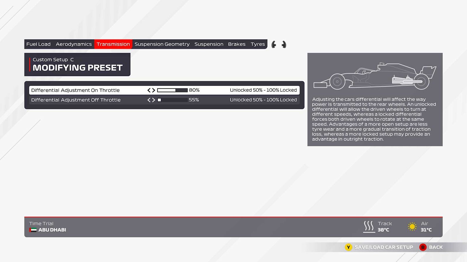 F1 2021 Abu Dhabi setup transmission