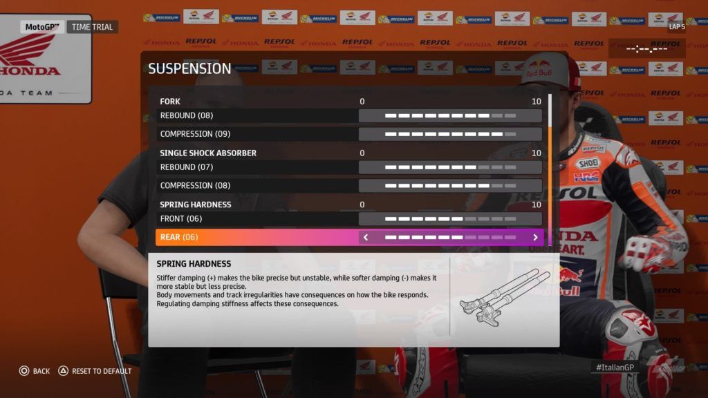 MotoGP™20 Suspension setup Italy 2 