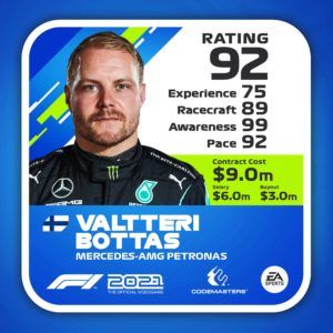 F1 2021 Bottas rating