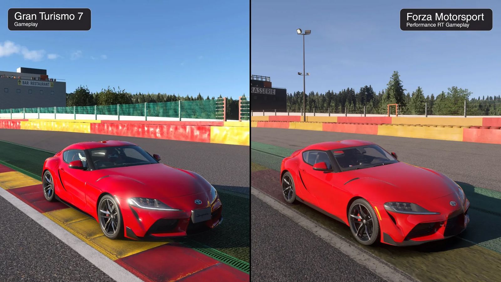 Forza Motorsport vs Gran Turismo 7 Toyota GR Supra comparison