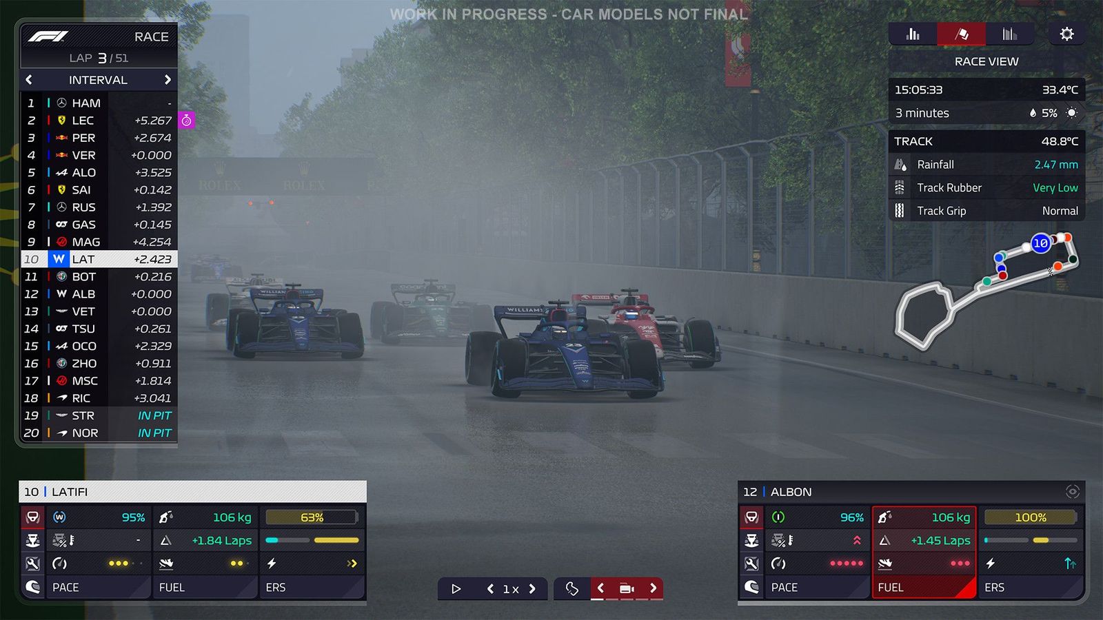 F1 Manager 2022 rain