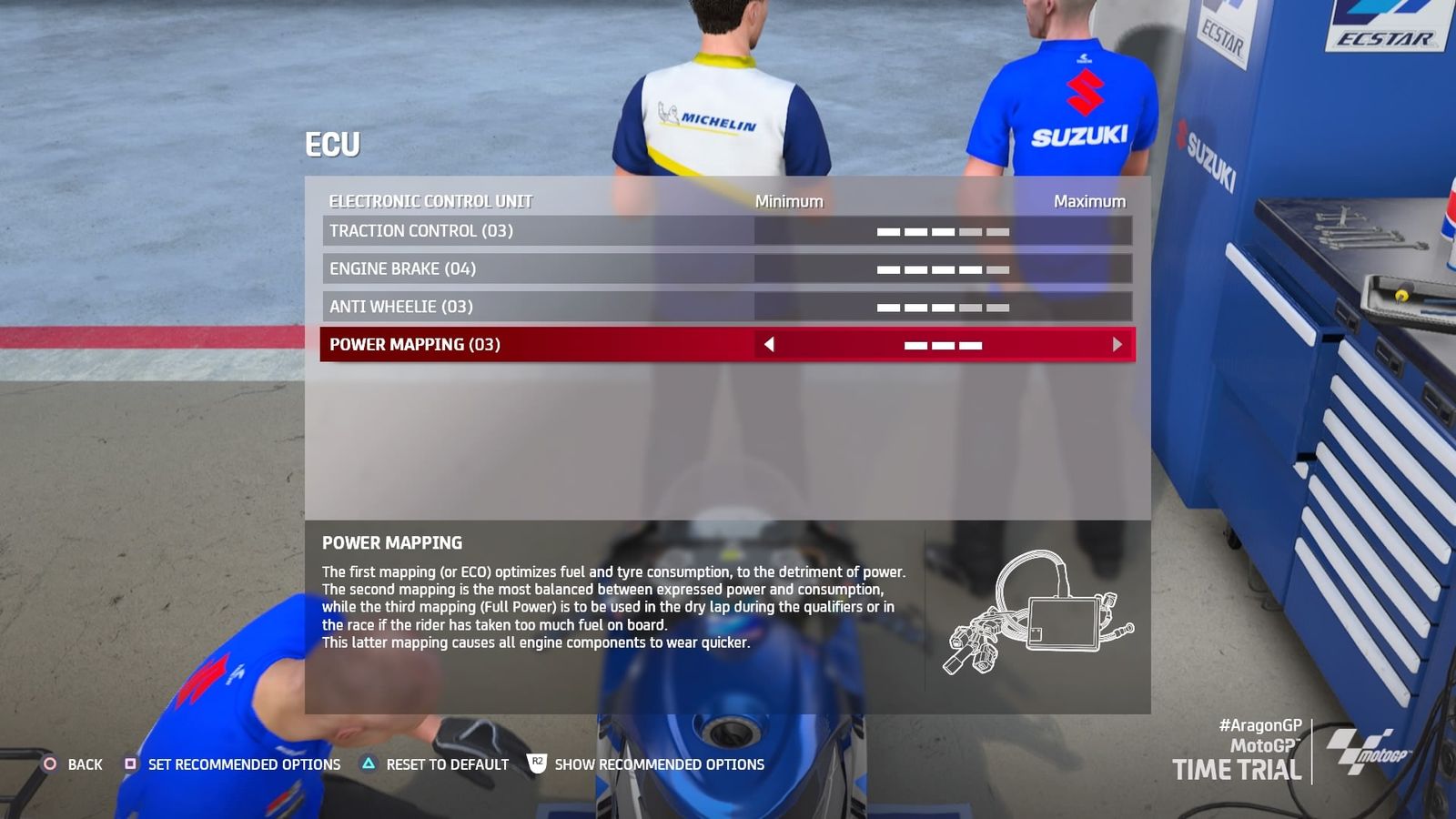 MotoGP 21 Aragon Setup ECU min