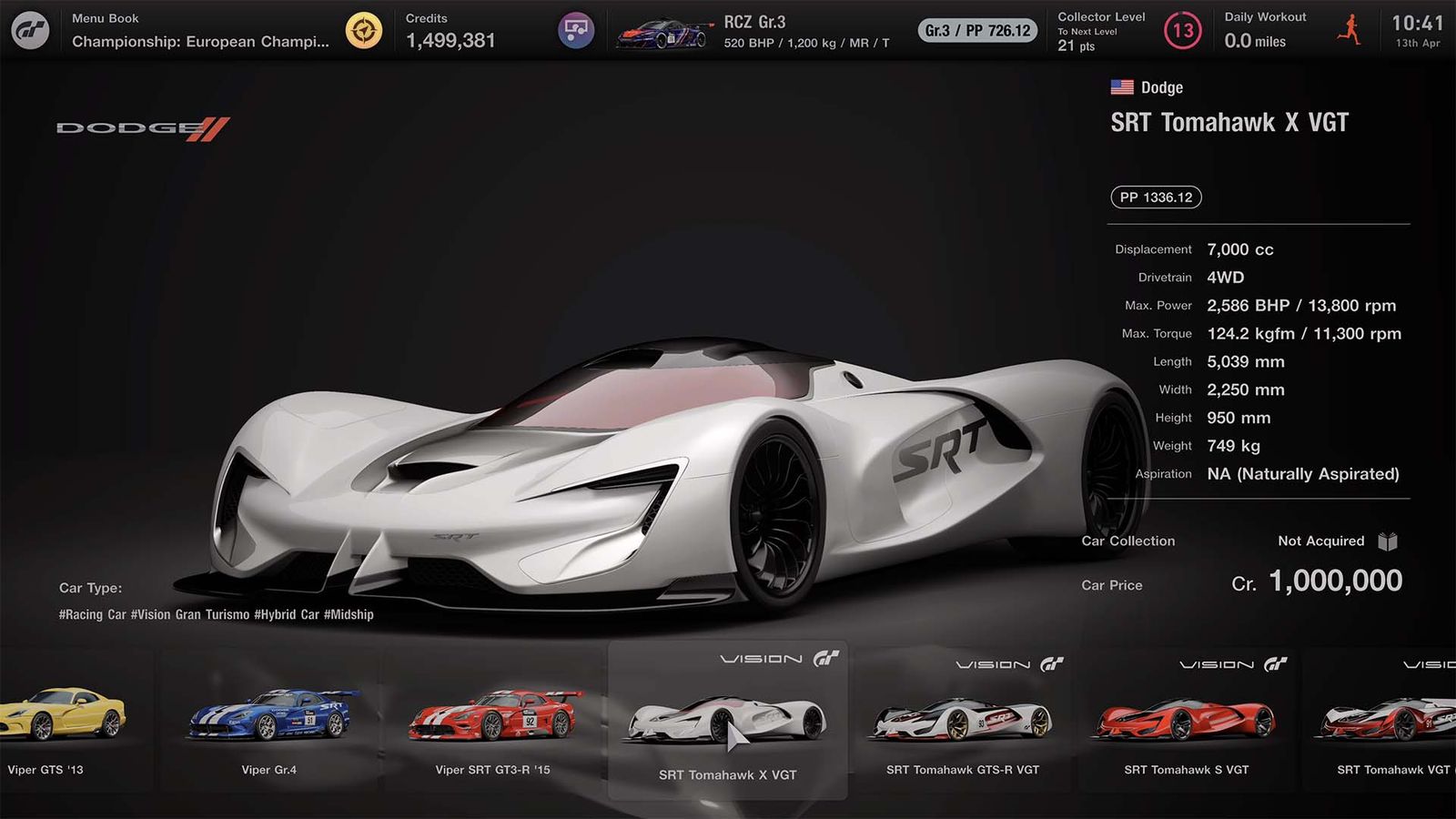 Gran Turismo 7 Dodge SRT Tomahawk X