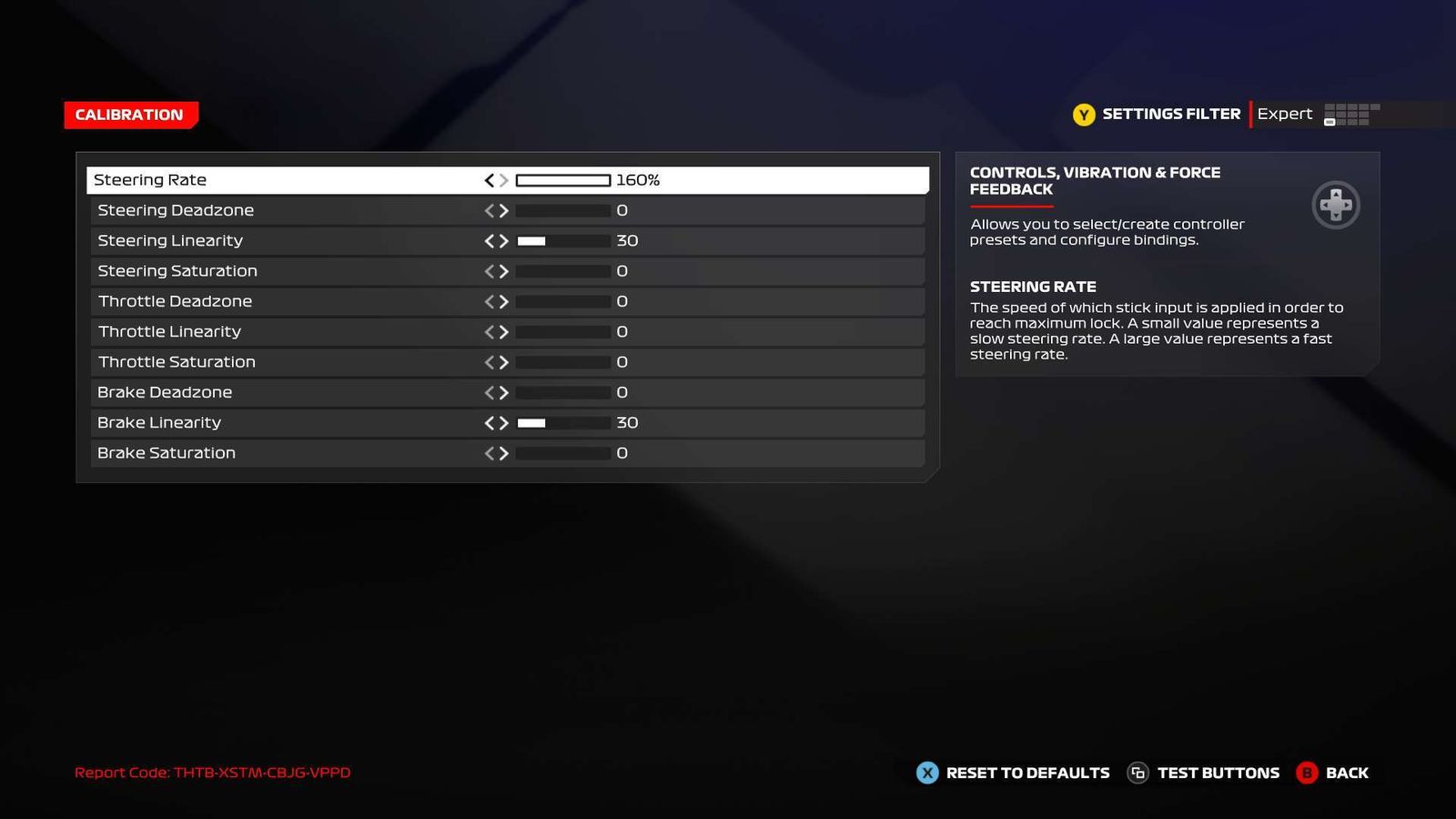 F1 24 controller settings menu