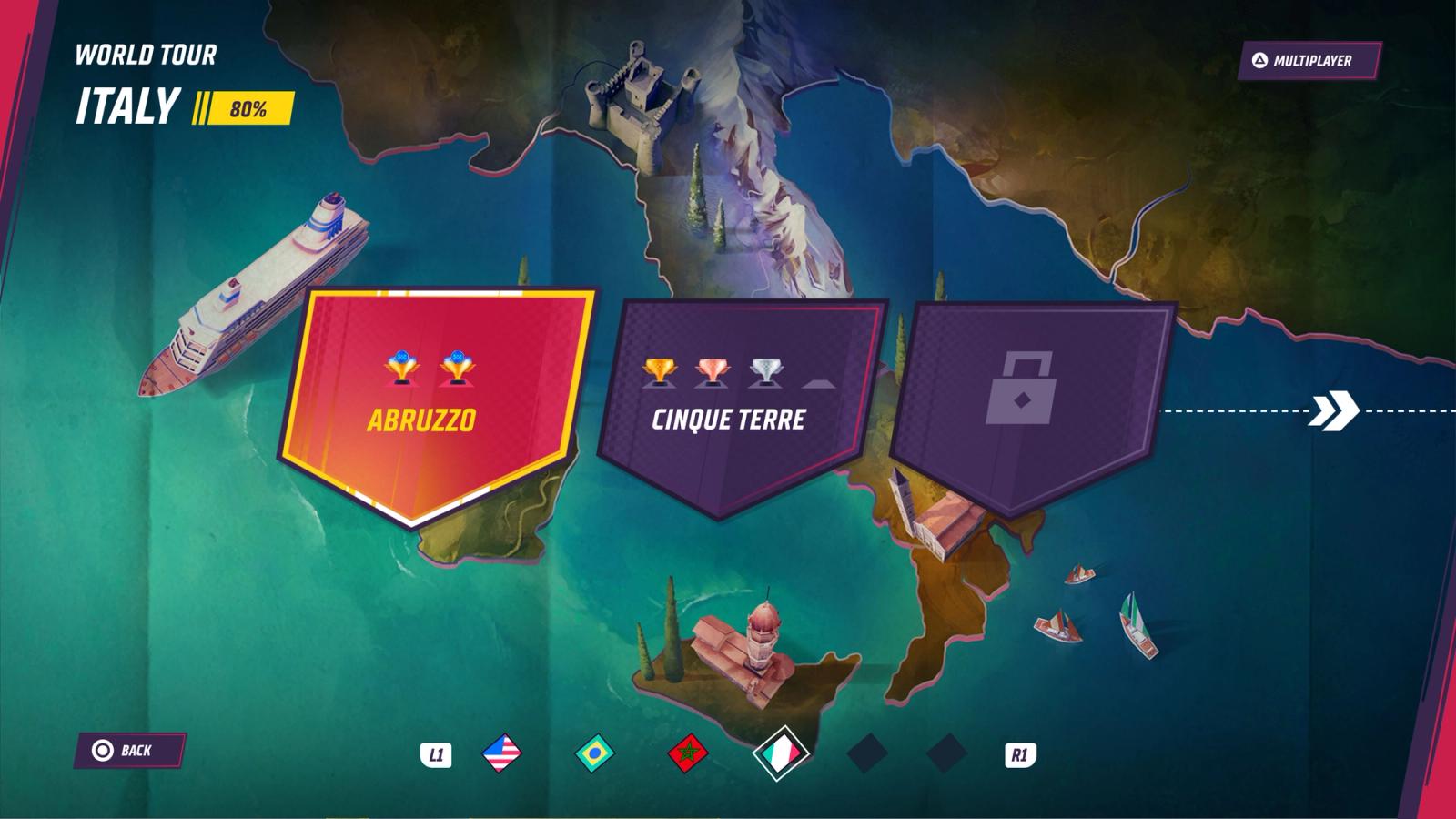 Horizon Chase 2 World Tour map