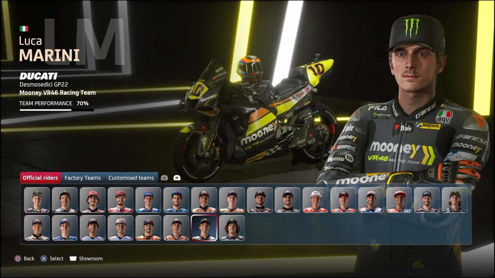 MotoGP 21 game Luca Marini