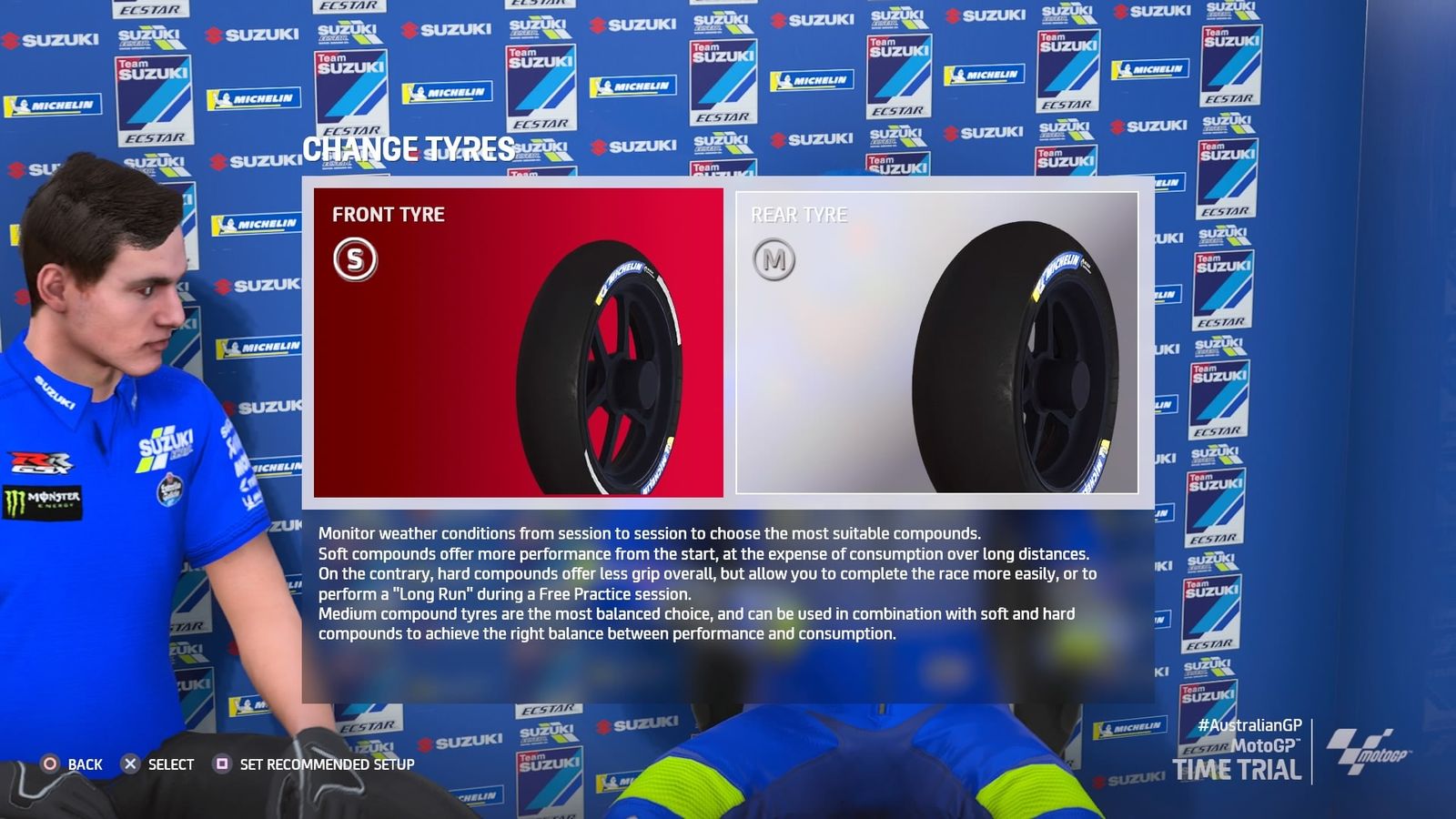 MotoGP 21 Philip Island Australia GP setup tyres