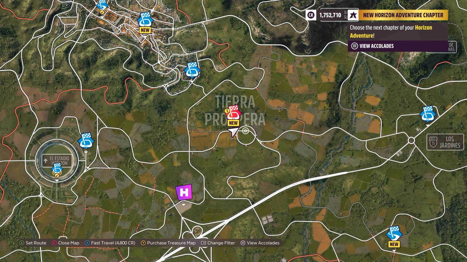 Forza Horizon 5 Tierra Prospera location