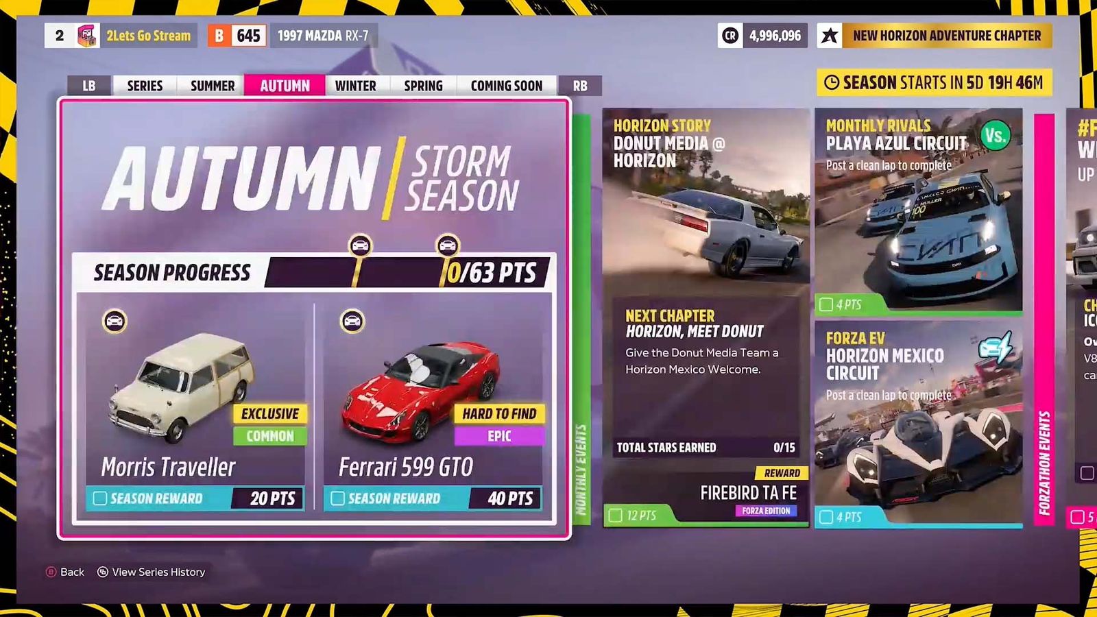 Forza Horizon 5 Donut Media Series Autumn