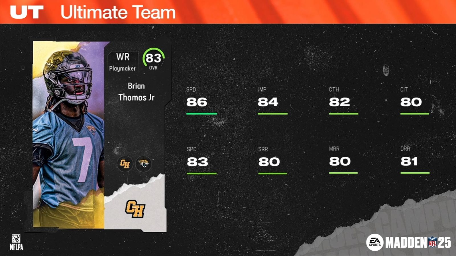 Madden 25 Campus Heroes Brian Thomas JR