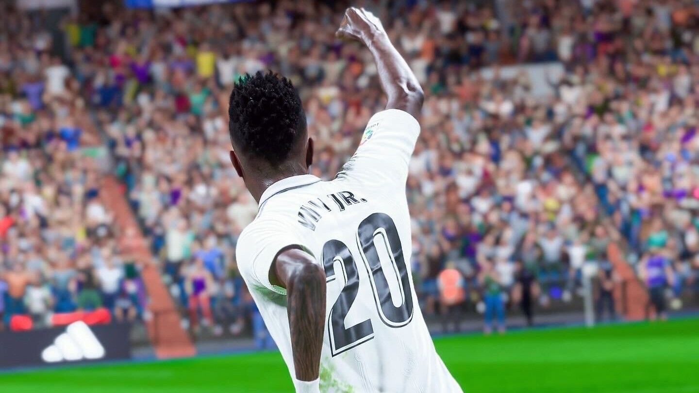 Vinicius Jr celebrates a goal in FIFA 23