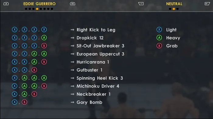 WWE 2K23 Eddie Guerrero combos list