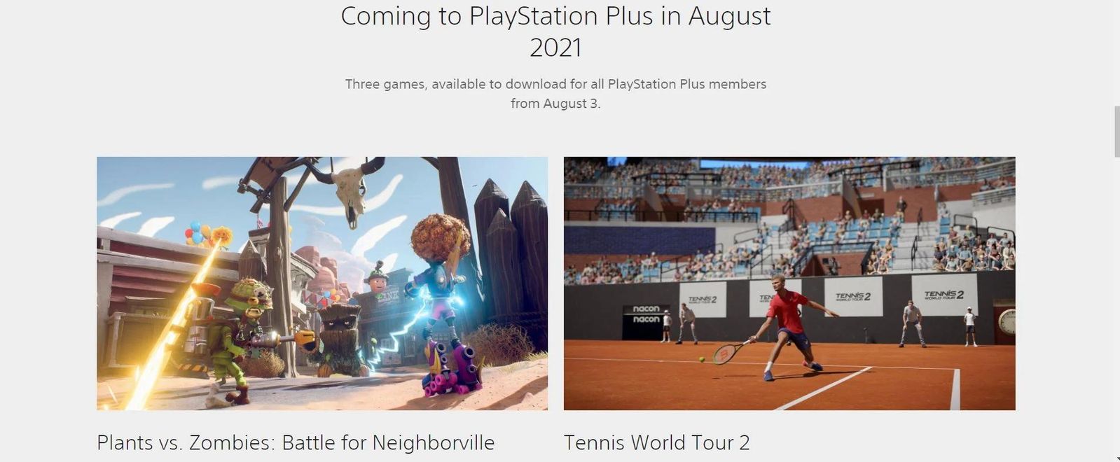 ps plus, august