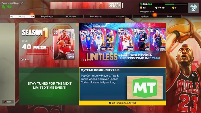 NBA 2K23 MyTeam Menu