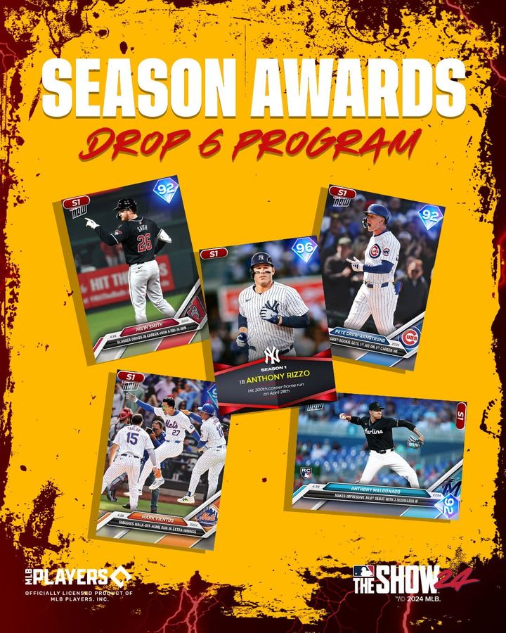 MLB The Show 24 Season Awards Drop 6 Program Cards