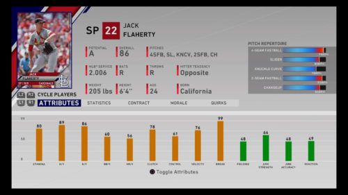 Jack Flaherty MLB The Show 20 best U25 players franchise mode diamond dynasty RTTS