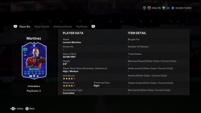 Serie A POTM Martinez SBC