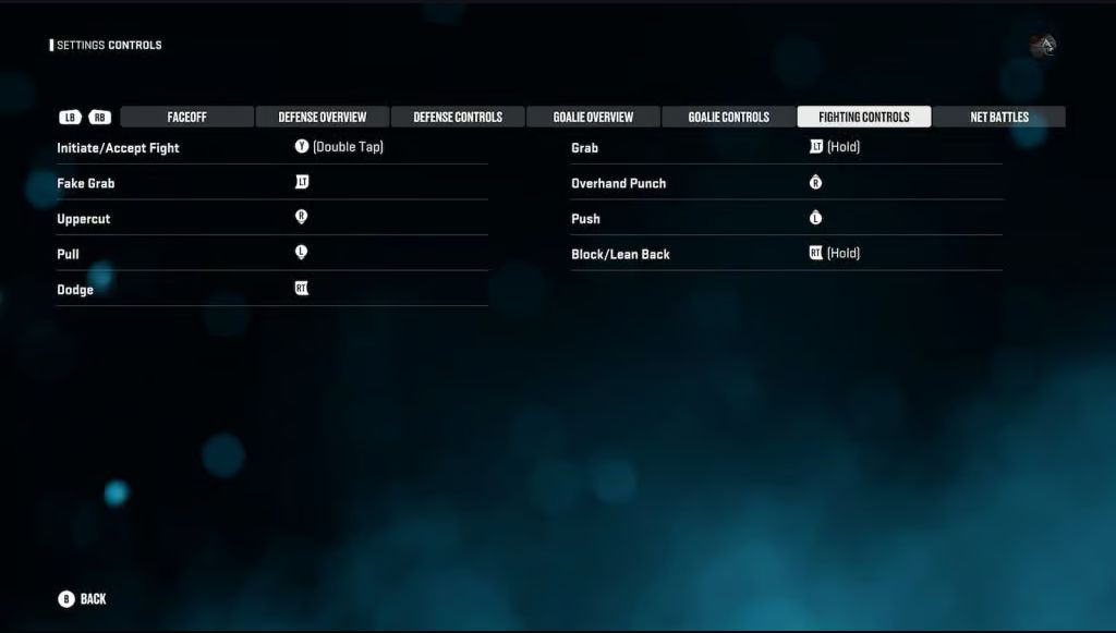 NHL 25 Fighting Controls