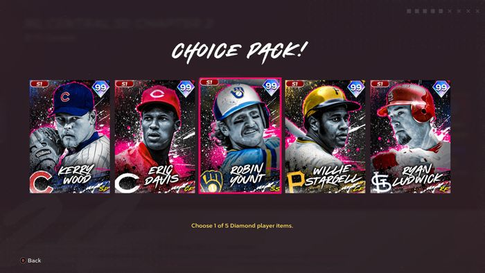 MLB The Show 24 Team Affinity Season 1 Chapter 3 NL Central Cards