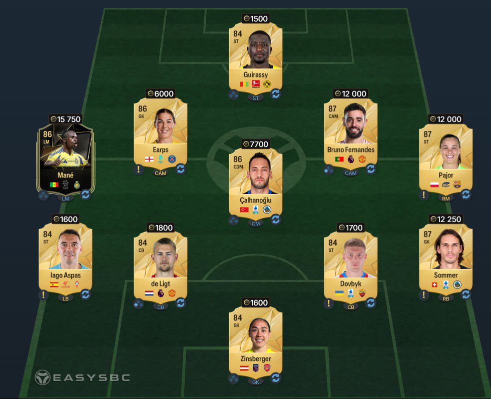FC 25 Total Rush Swanson SBC 86-Rated Squad Solution