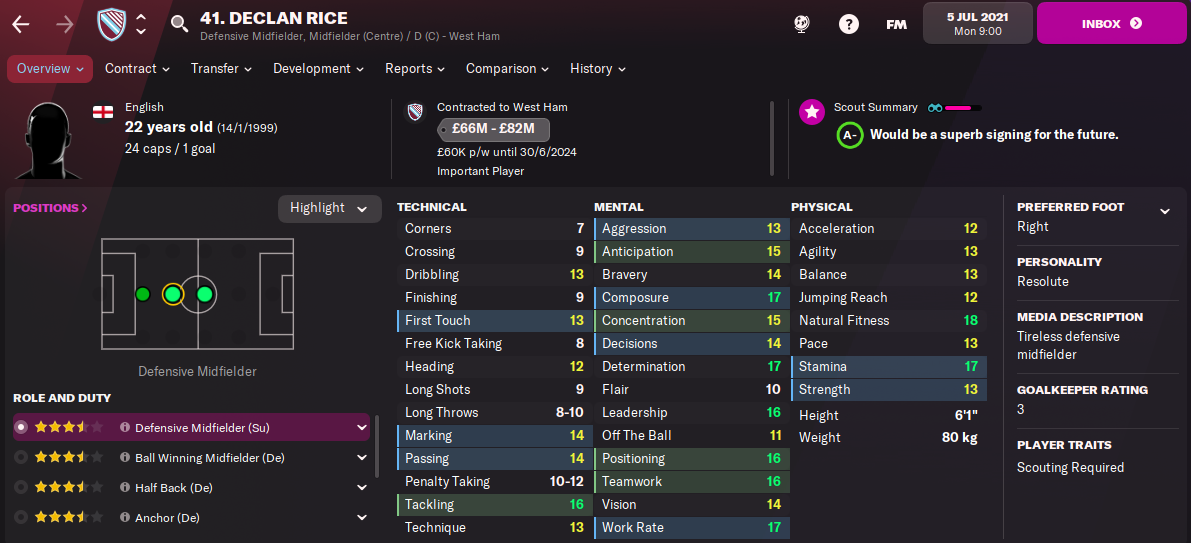 FM22 Declan Rice