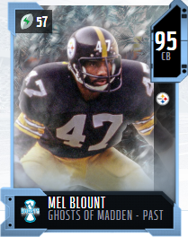 Mel Blount's 95 OVR Ghosts of Madden - Past MUT card